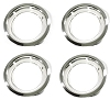 1972-1973 C3 Corvette Chrome Wheel Trim Rings Set 8 Inch